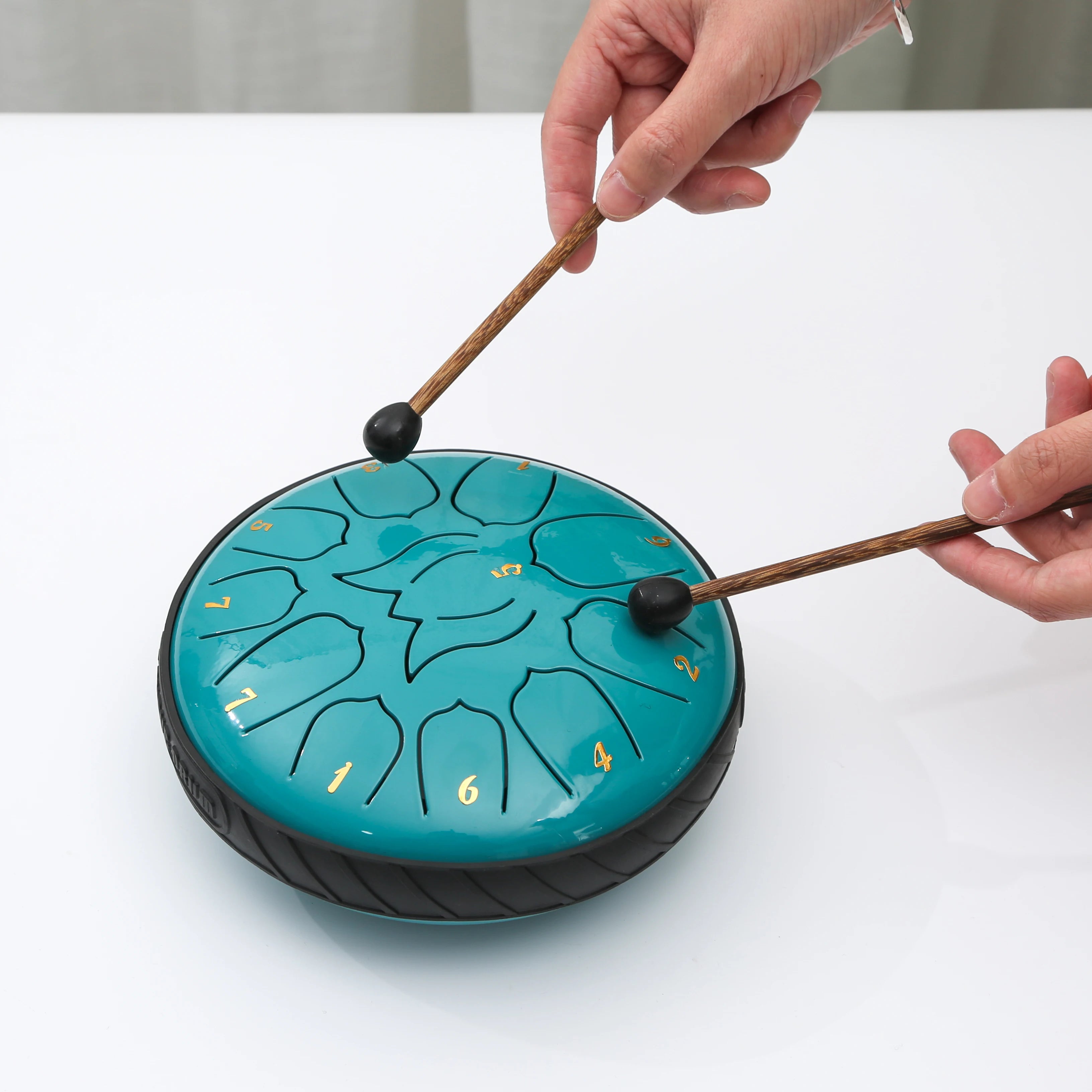 Carbon Steel Tongue Drum 6Inch  11 Notes Handpan Musical Instruments Drums