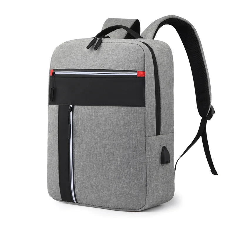 OEM ODM Anti-Theft Waterproof 16" Black Laptop Backpack with USB Fashionable Cover Closure for Unisex Travel/Business
