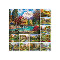 Wholesale Custom Diamond Painting Garden Scenery Home Decor 5D Diamond Embroidery Wall Art Diamond Painting Short Lint Canvas