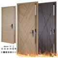 Foshan High Quality Wooden Fd30 Solid Wood Door Designed Safety Engineered Fire-Rated Timber Door