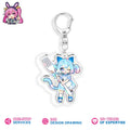 Custom Design Factory Price No Moq Cute Kawaii Cartoon Clear Acrylic High Quality Keychain Charm Plastic Keychain Anime