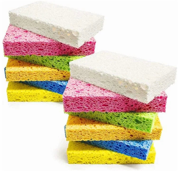 Eco Friendly Sponges Kitchen Sponges for Dishes Compressed Cellulose Sponges for Kitchen Bathroom