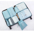 Factory 7 Pcs Set Polyester Fabric Luggage Organizers Travel Storage Shoe Packing Cubes Eco-Friendly Customized