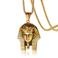 Ancient Mystical Religious Jewelry Stainless Steel Pharaoh Pendant Men's Stylish Gold Pendant Necklace