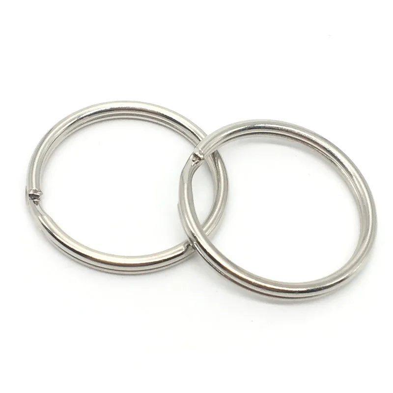 Yiwu Futian Market 2.1*35mm Stainless Steel Round Keyring Iron Hardware Product