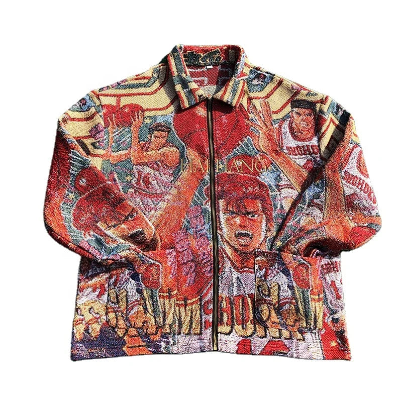 Custom Tapestry Zip up Jackets Plus Size Men's Designer Coats Outdoor Mens Streetwear Clothing Bombers Jacket for Men Stylish