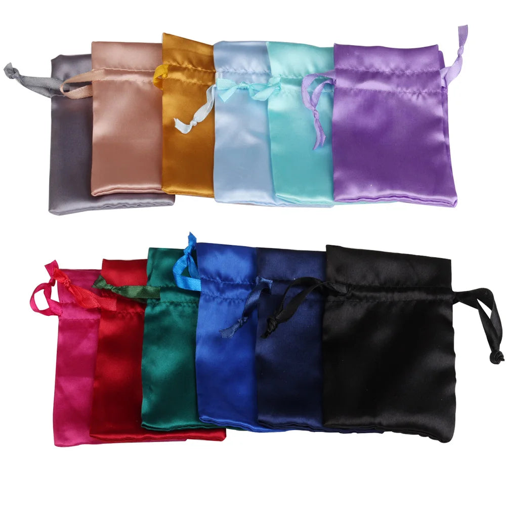 10*15CM Storage Silk Fabric Small Satin Bag for Jewelry Gift
