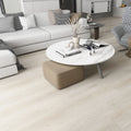 Hot Sale Cheap 5/6/8mm Light Beige SPC Wood Color Waterproof Fireproof Wear Resistant Click Lock Rigid Core Vinyl Plank Flooring