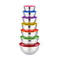 Airtight Lids Metal Nesting Salad Bowls Round Customized Food Grade Nested Mixing Bowl
