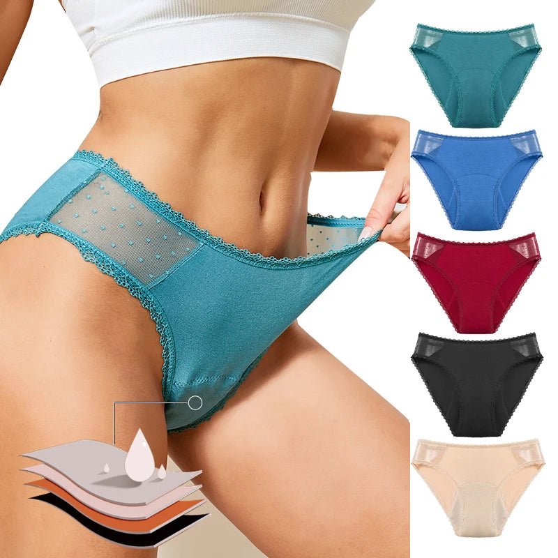 Evenyoung 4 Layers Leak Proof Bamboo Fiber Culotte Menstruelles Period Panties Biodegradable Bamboo Free Odor Period Underwear