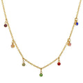 Colorful Crystal Choker Pendant Necklace for Women Bijoux Collares Jewelry Bohemia Tassel Female Party Girl Street Wear Necklace