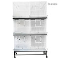 New Arrival Three Tier Metal Bird Breeding Cage with Removable Tray Stackable Divided Pet Bird Breeder Large Parrot Pigeon Cage