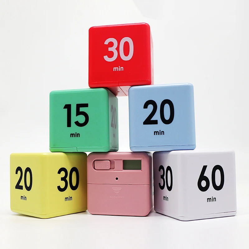 Wholesale Time Management Tool 60 Minute Kitchen Timer Mini Alarm Clock Multi Function Digital Cube Timer