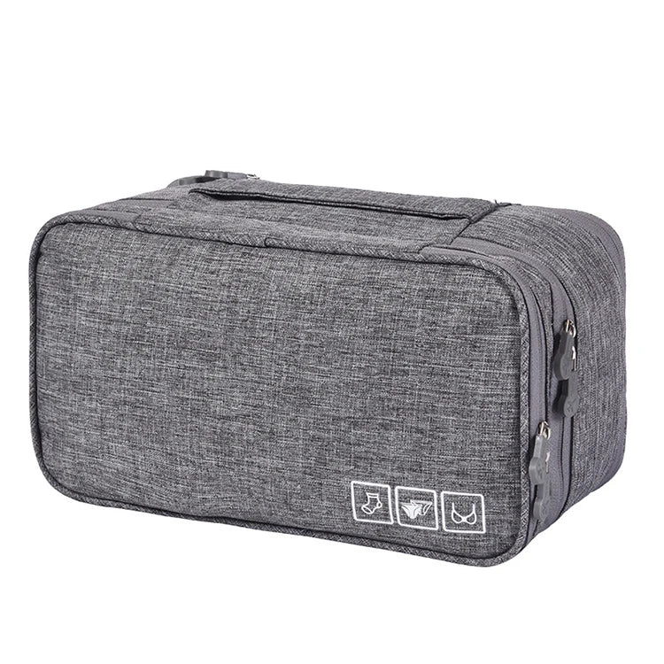 Cationic Waterproof Portable Underwear Cloth Storage Bag Travel Underwear Organizer Bra Storage Bag Polyester Multifunction