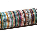 Handmade Boho Women 4mm Natural Healing Stone Beads Beaded Elastic Cord Bracelet Jewelry Bracelets