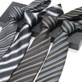 Factory Wholesale Low MOQ Durable Pattern Striped Casual Formal Men's Neckties Red Black Polyester Fabric Business Ties BOYI