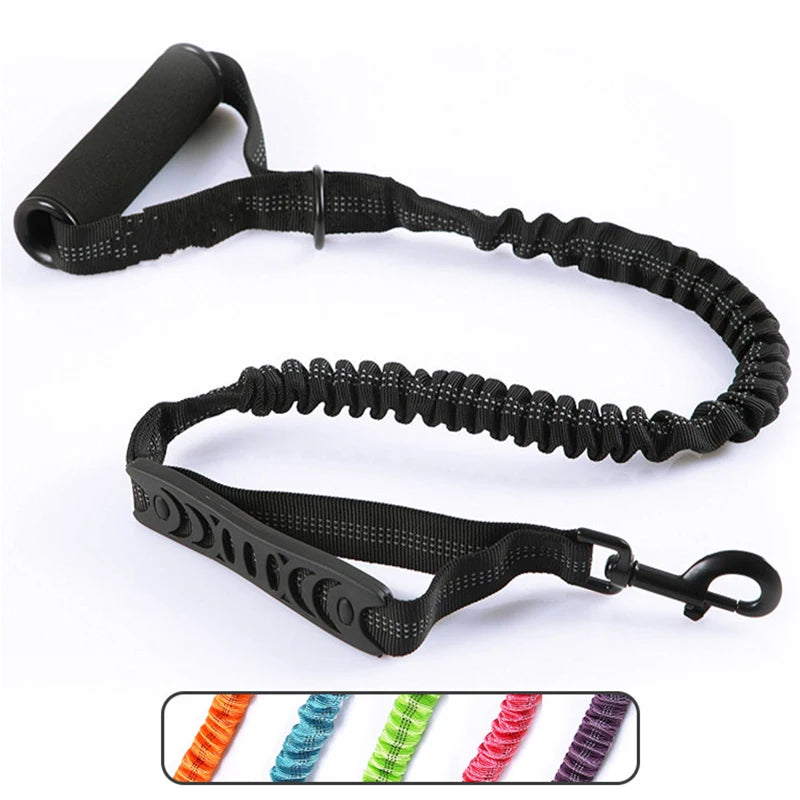 Double Handle Nylon Dog Leash with Quick Release Feature Reflective Padded Safety Traffic for Pets