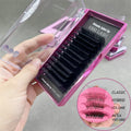 Pesta As Custom logo Fluffy Soft Luxury Lash Extensions Korea Pbt Diber 12rows Easy Fan Lash Trays Wholesale
