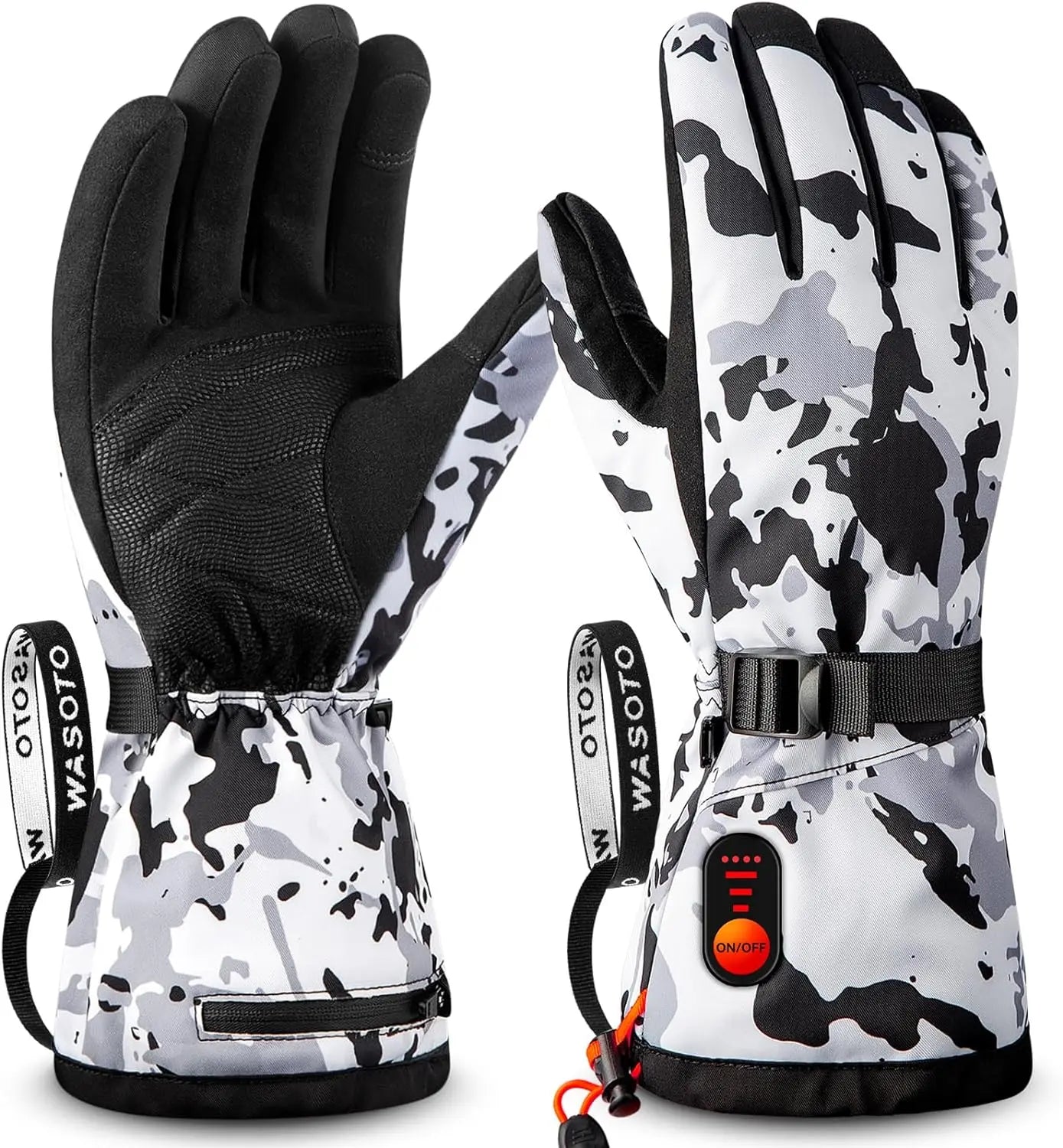 Rechargeable 7.4V 6000mah Battery Electric Heated Gloves Waterproof Winter Gloves for Skiing Hiking Cycling Hunting