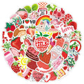 50PCS Sweet style strawberry stickers dessert drink for girl Laptop Luggage Skateboard bottle kids