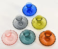 Modern High Borosilicate Custom Color Small Glass Taper Candle Holder Embossed/Silk Screen Printing Packaging Included for