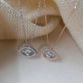Sterling Silver 925 Jewellery Wholesale 18k Gold Plated 925 Sterling Silver Evil Eyes Chain Silver Necklace 925