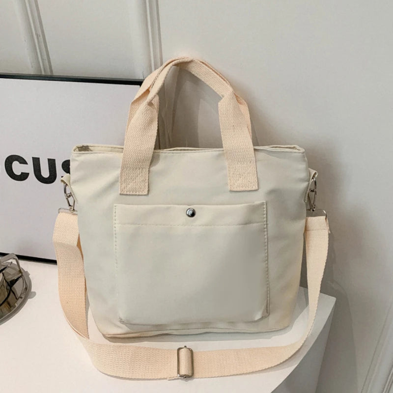 Simple Commute Women's Crossbody Bags Large Capacity College Girls Travel Shoulder Bag Ladies Handle Clutch Tote Handbags