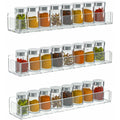 Customized Clear Hanging Spice Storage Shelf Acrylic Wall Mount Spice Rack Organizer for Kitchen