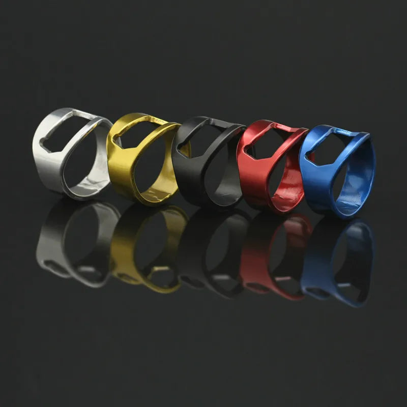 Stainless Steel Beer Bottle Opener Key Ring Reusable Finger  Men's Rings Beer Bottle Opener Stainless Steel Eternity Ring