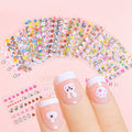 30pcs/Set 3D Cute Rabbit Cartoon Nail Sticker Japanese Colorful Self Adhesive Nail Art Decorations Stickers Lovely Nail Decal