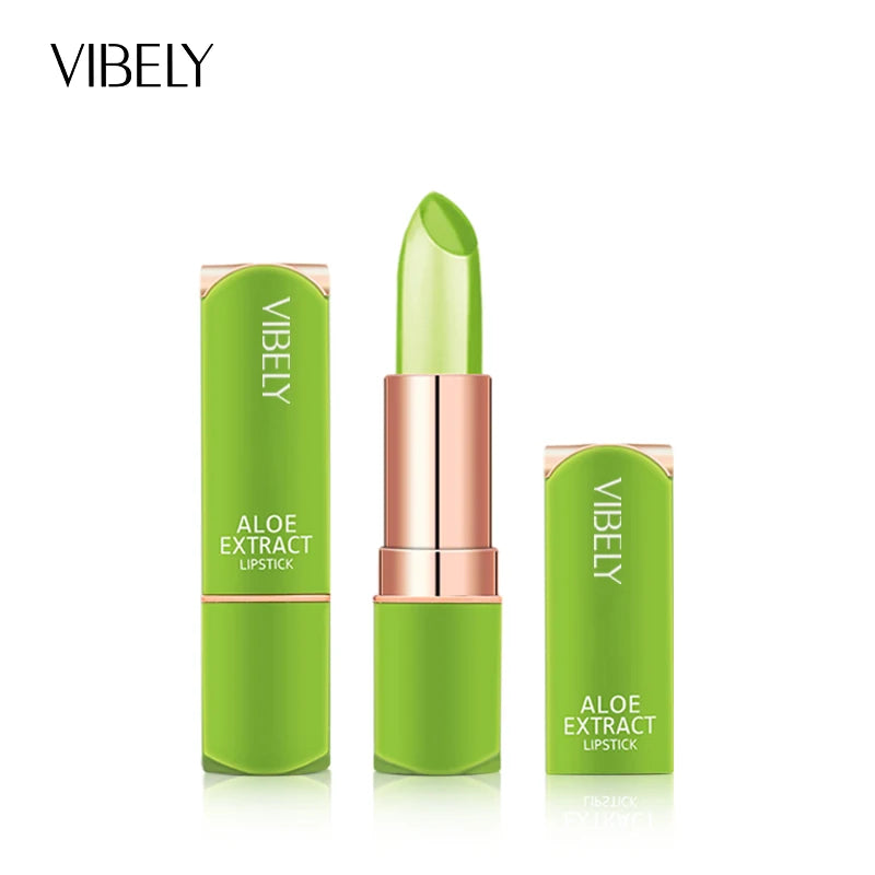 Aloe Extract Moisturize Hydrate Lip Balm Waterproof Smooth Changing Color Lipstick