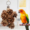 Natural Wooden Parrot Bird Toys 8 Pine Cones Hangable Chewing Sticks Toys for Parakeets Cockatoo MegaBDM