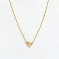 Joolim Jewelry 18K Gold Plated Simple Fashion Sweet Initial Hollow Smooth Love Heart Pendant Necklace Stainless Steel Jewelry