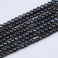 Wholesale  8-9mm Freshwater Black Color Potato Pearls Beads Strands for Jewelry Making