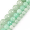 Wholesale Smooth Green Burmese Jade Stone Beads 6/8/10MM Sizes for Jewelry Making Design