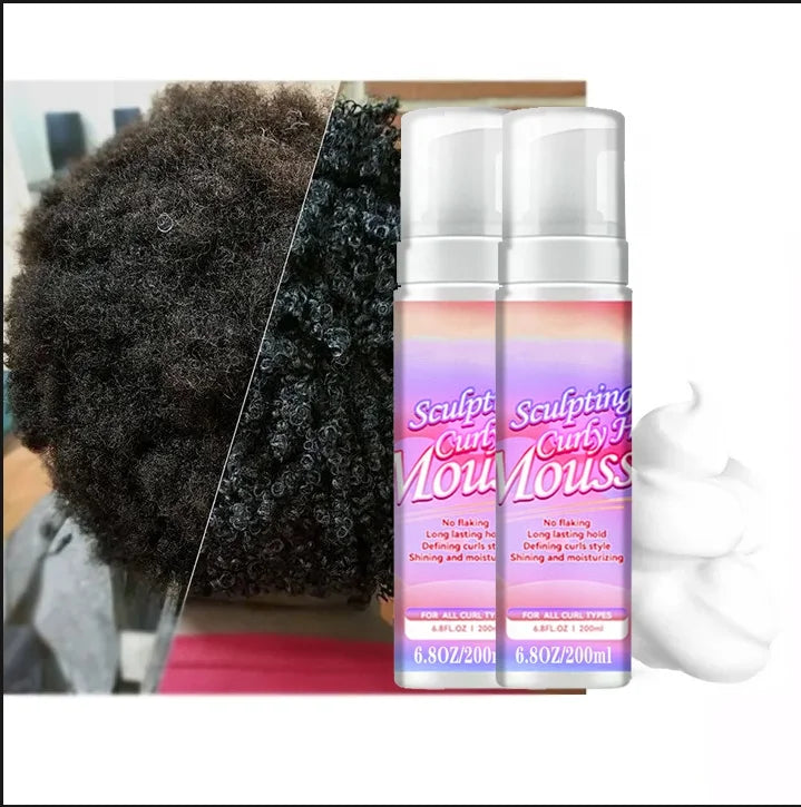 Fast Shipping Castor Oil Creates Soft Wraps Defines Curls Nature Hair Foam Mousse for Wigs