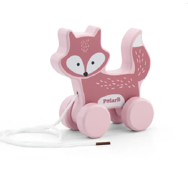Wholesale Animal String Line Montessori Wooden Push Pull Along Toy