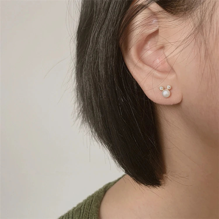2025 Cute Custom Girls Jewelry S925 PEARL CAT Stud Earrings
