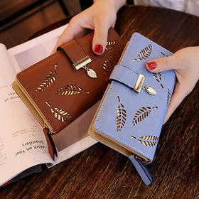 New Fashionable Women Long Purses Luxury Horizontal Cell Phone Purse Card Holder Pu Leather Long Designer Wallets for Women