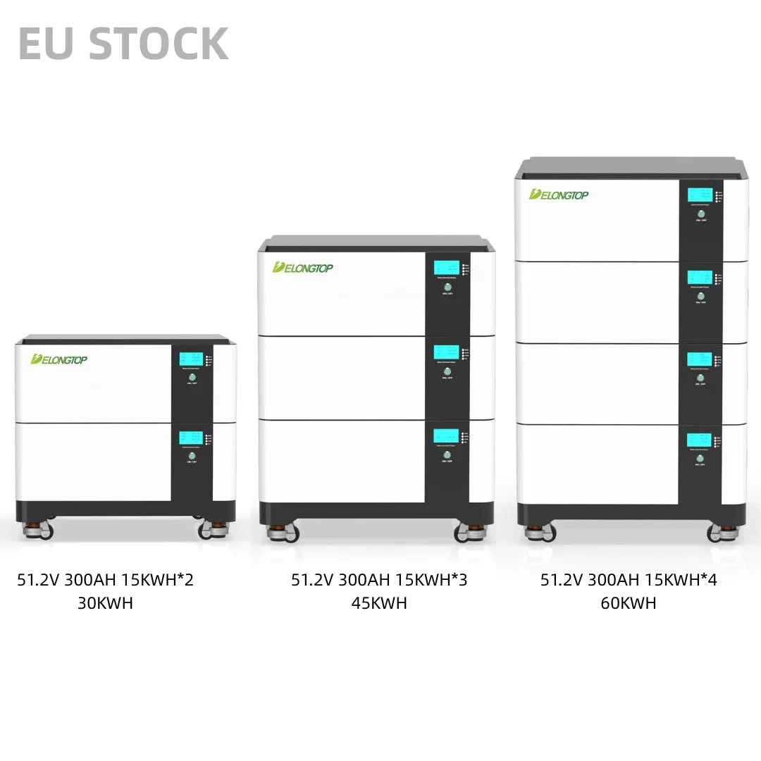 Deliver From Poland 48V 51.2V Home Energy Storage Lithium Solar Lifepo4 Akku Battery 15kwh 30kwh 45kwh 60kwh