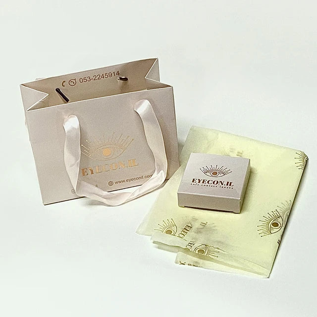 Custom Lenses Gift Set Packaging Printed Tissue Paper Luxury Gift Paper Shipping Bag Lenses Packaging Boxes