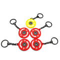 Gym Promotional Souvenir Personalised Keyring Design Keychain Rubber PVC Weight Plate Key Chain