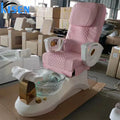 Luxury Modern Electric Spa Nail Foot Massage Spa Manicure Pedicure Chair Pink Plumbless Pedicure Station Chair Jet Pump