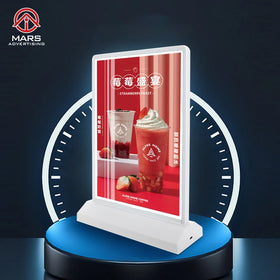 Mars Impression Desktop Slim Light Box Acrylic LED with DC 5V Power 5000h Lifespan A4/A5 ABS Frame for Desk Advertising