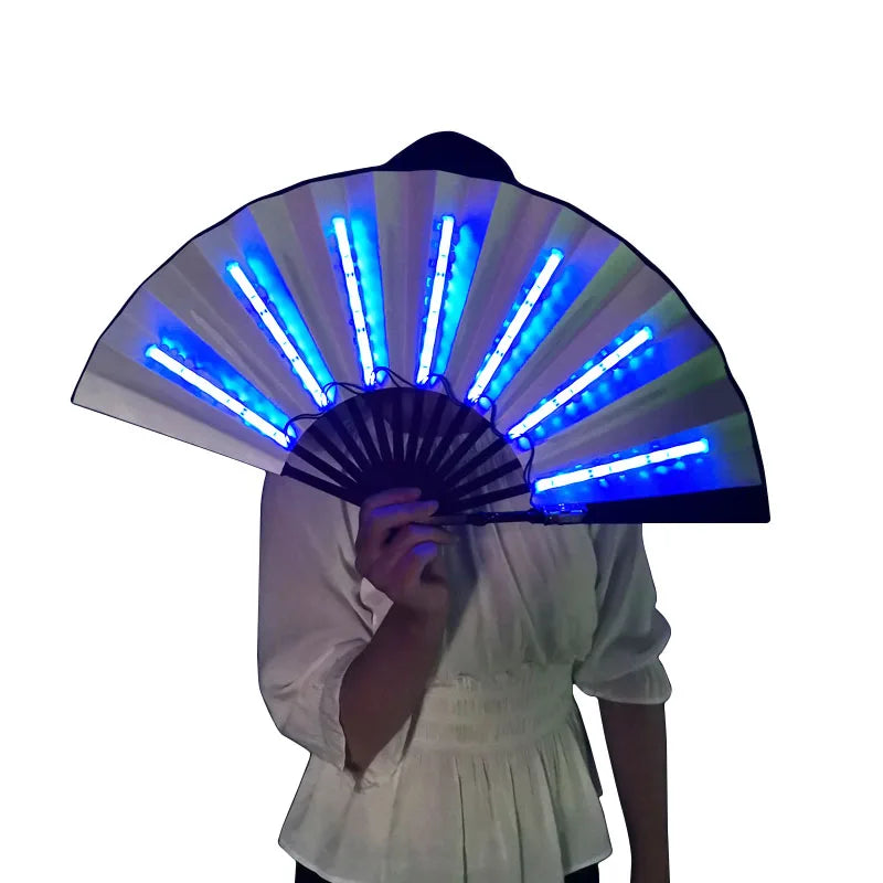 Different Lighting Colors Led Folding Fan Light up Hand Fan Party Gift Decoration