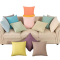 Wholesale Digital Print Linen Cotton Pillow Cover Solid Color Linen Pillow case Sofa Decoration Linen Pillowcases Couch Decor