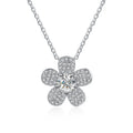 Factory Wholesale Sterling Silver VVS1 Clarity Brilliant Cut 0.5 Carat Moissanite 18K Gold Plated Anti-Allergy Trendy Necklace