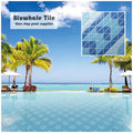Bluwhale Tile Wholesale Custom Pattern Glazed Triangle Mosaic Blend Blue Swimming Pool Tile Prices