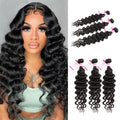 CLJhair Top Quality  Raw Virgin Human Hair Cuticle Aligned Thick Grade 10A Mink Ocean Curly Bundles With Closure