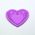Disposable Food Grade Colored Rose Flower Oval Wedding Cake Trays Lace Paper Doilies